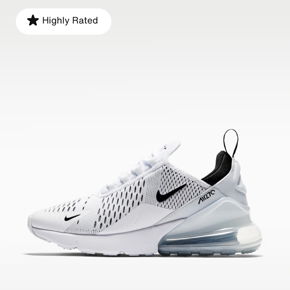 Nike Air Max 270 White with Black Accents